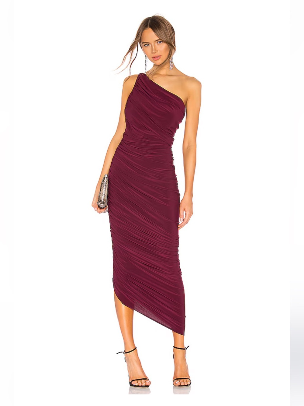 Norma Kamali Diana Gown in Plum
